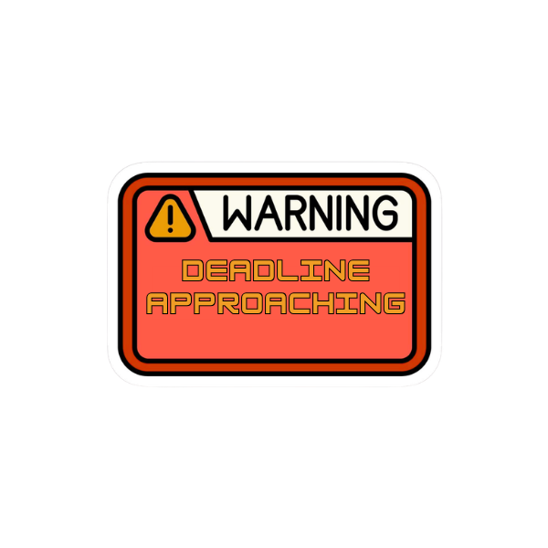 Deadline Approaching – Funny Student Sticker - Image 3