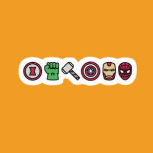 Marvel Superhero Icons Sticker