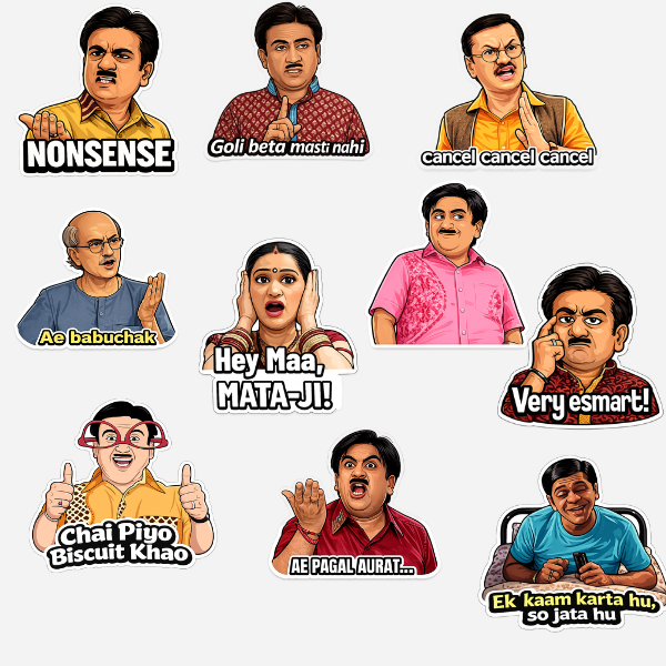 Desi Comedy – Indian Meme Mini Sticker Sheet