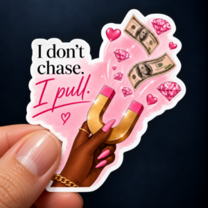 I Don't Chase I Pull Money Magnet Sticker