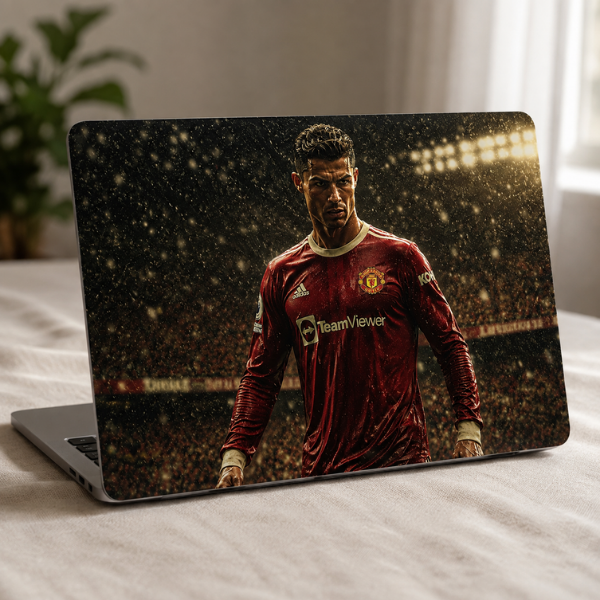 Built Different – Cristiano Ronaldo Football Laptop Skin