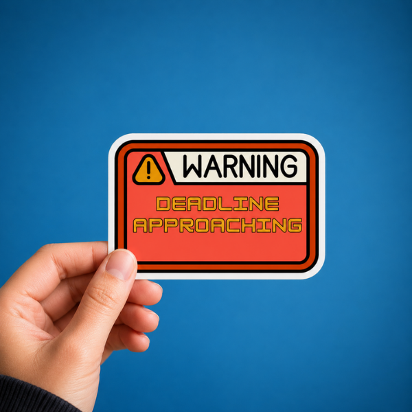 Deadline Approaching – Funny Student Sticker