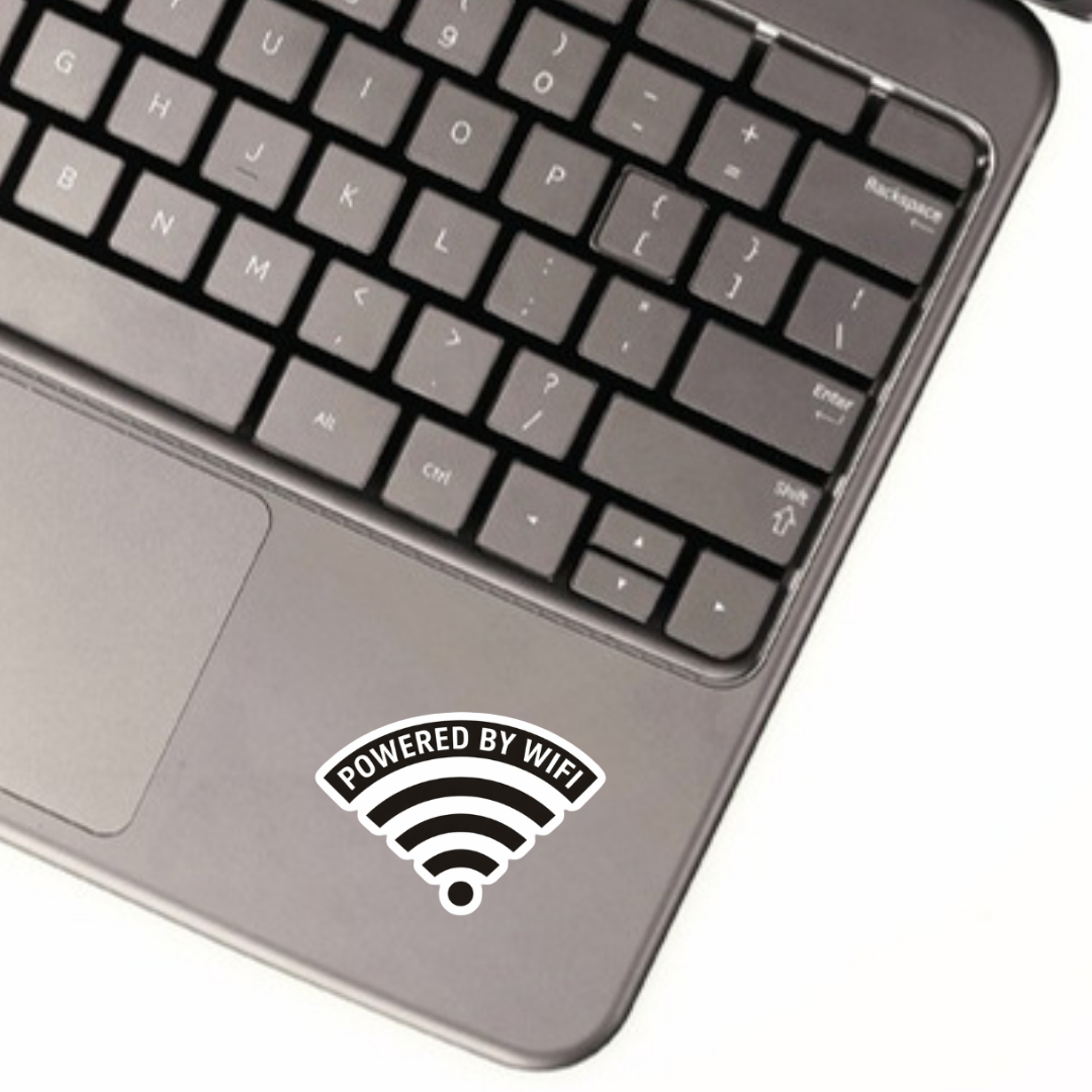 Powered by WiFi – Funny Tech Sticker - Image 2