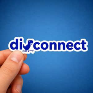Disconnect – Digital Glitch Sticker