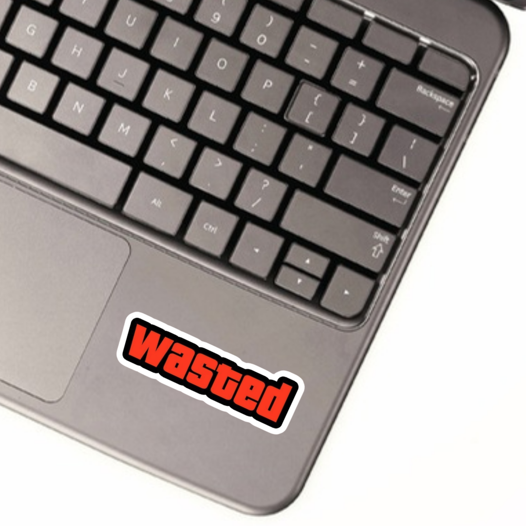 Wasted – Funny Gaming Sticker - Image 2