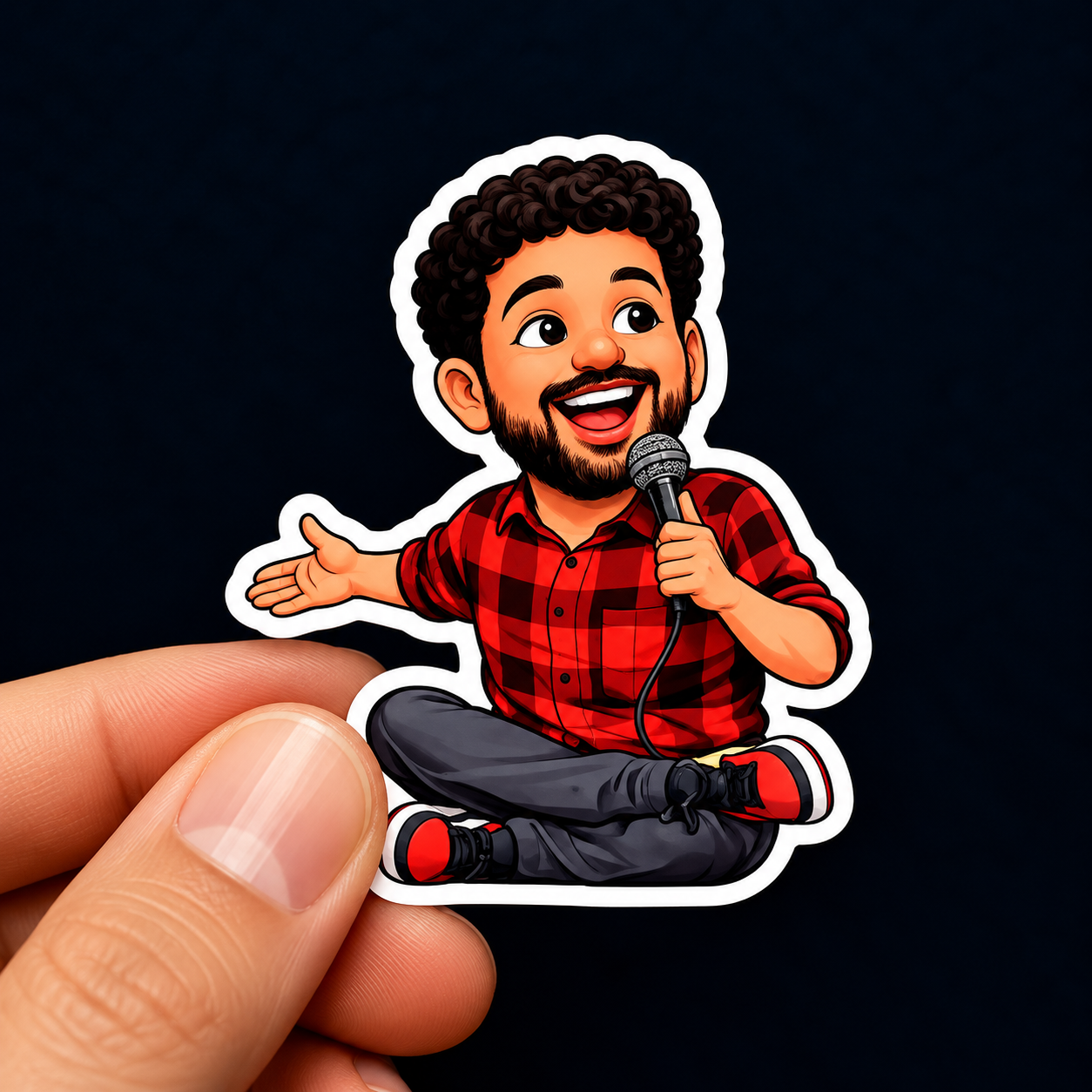 Comedy King β Funny Cartoon Sticker - Image 4