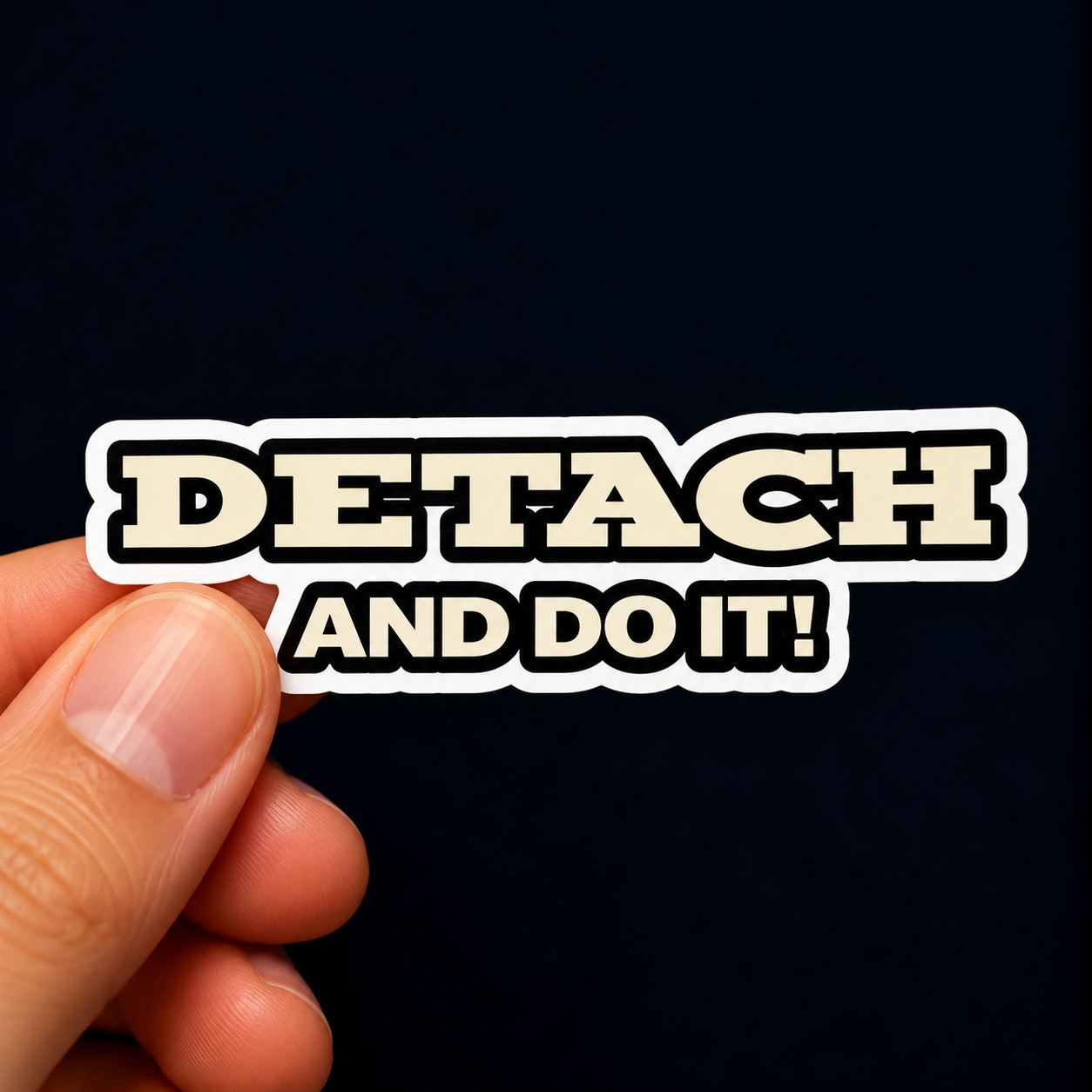 Detach and Do It! – Funny Motivational Sticker