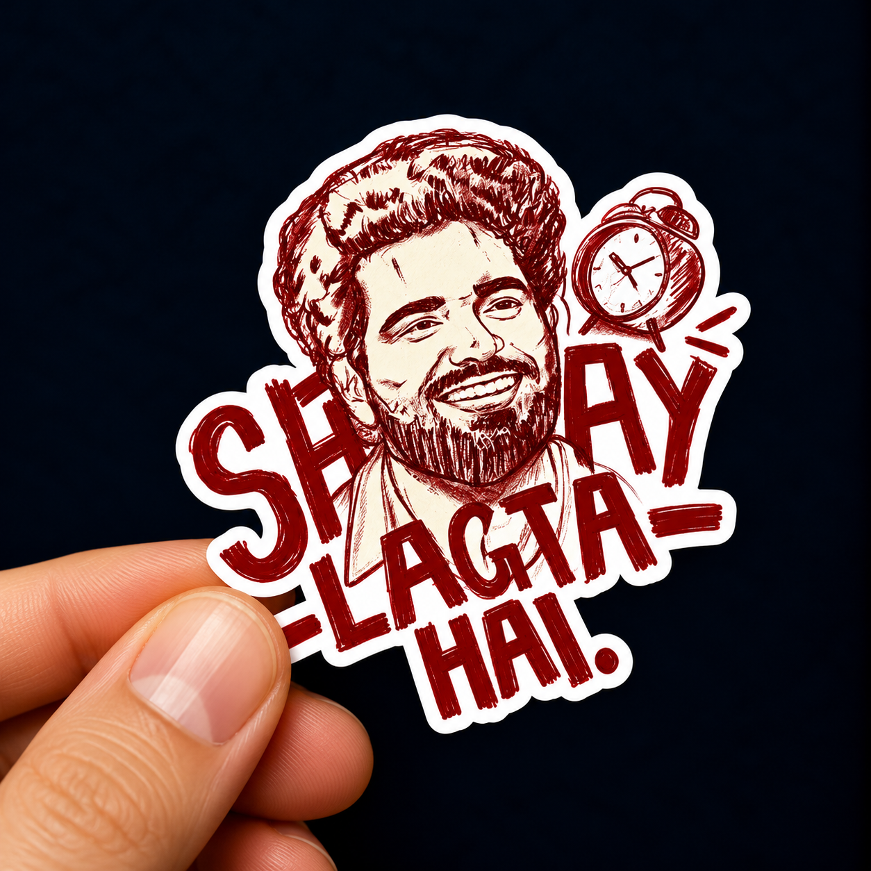 Samay Lagta Hai – Funny Desi Sticker