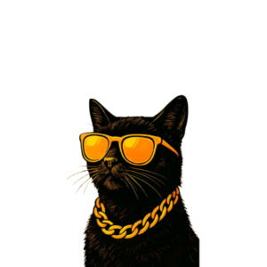 Black Cat Drip – Cool Cat Sticker